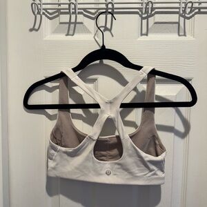 lululemon athletica Cream and Tan Sports Bra